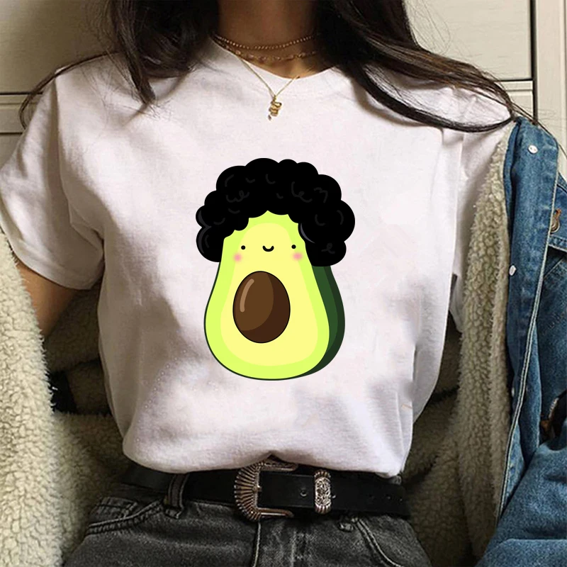 Cartoon Avocado Pattern T Shirt Women 2020 Harajuku Vegan Cute Graphic T-shirts Summer White Tops Plus Size S-3XL Female Tee Top
Cartoon Avocado Pattern T Shirt Women 2020 Harajuku Vegan Cute Graphic T-shirts Summer White Tops Plus Size S-3XL Female Tee Top