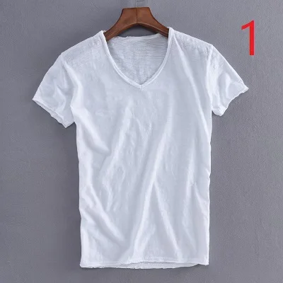 Summer cotton slim T-shirt V-neck solid color half-sleeved white men's bottoming shirt youth wild short-sleeved t-shirt men's ti
Summer cotton slim T-shirt V-neck solid color half-sleeved white men's bottoming shirt youth wild short-sleeved t-shirt men's ti