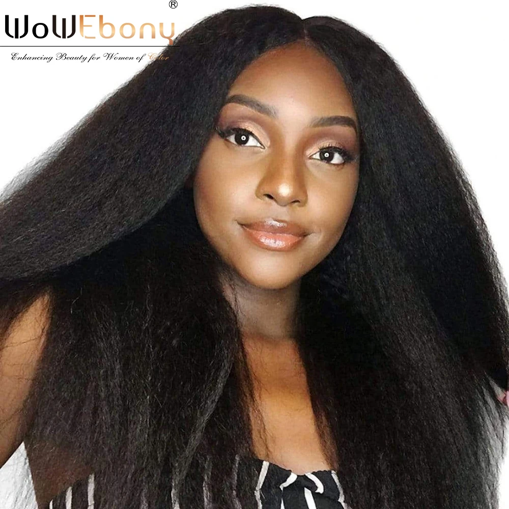 WoWEbony 250 density Brazilian Kinky Straight Human Hair Wigs 13x1 T Part Lace Front Wig For Black Women Full End Kinky Straight
WoWEbony 250 density Brazilian Kinky Straight Human Hair Wigs 13x1 T Part Lace Front Wig For Black Women Full End Kinky Straight