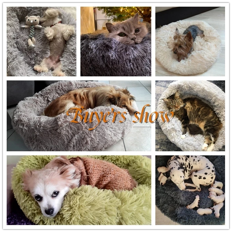 Pet Cat Bed Super Warm Fleece Round Dog Kennel House Long Plush Winter Pet Dog Beds for Puppy Cat Cushion Mat
Pet Cat Bed Super Warm Fleece Round Dog Kennel House Long Plush Winter Pet Dog Beds for Puppy Cat Cushion Mat
