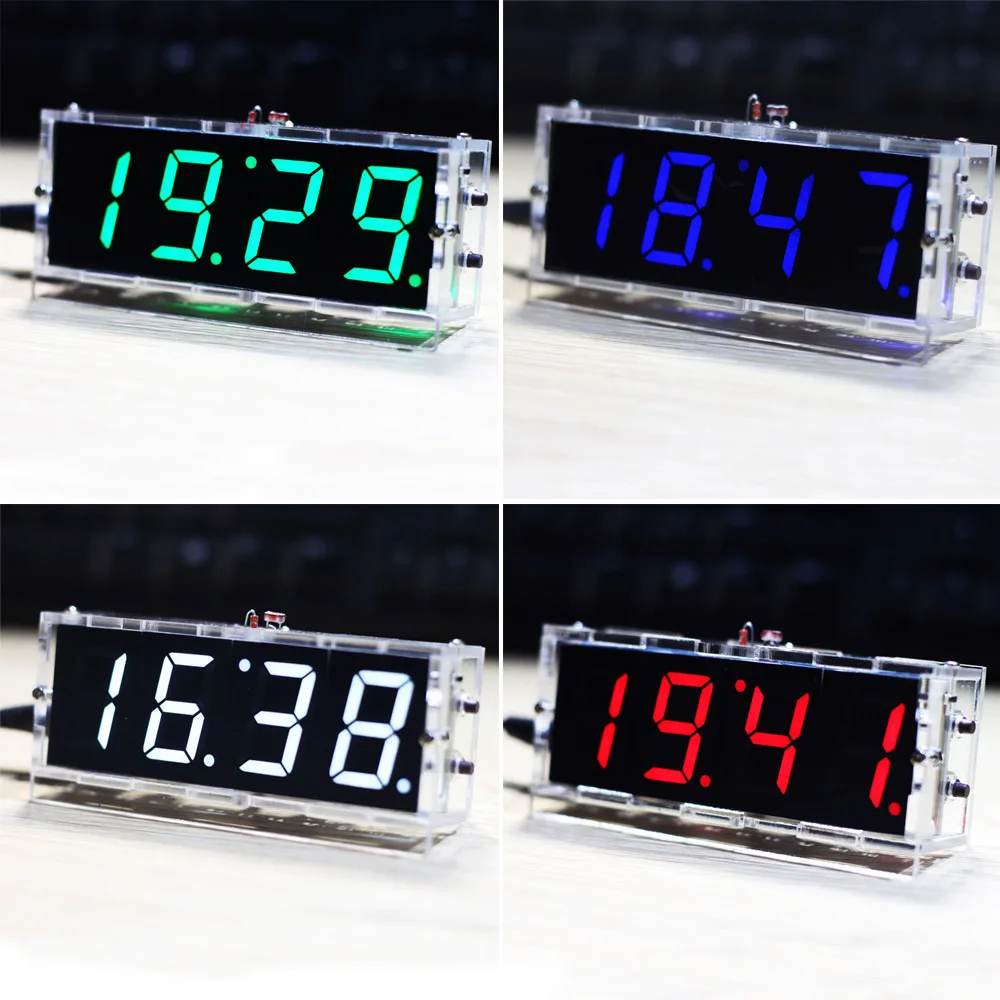4 Bits Digital DIY kit LED Electronic Clock Microcontroller LED Digital Clock Time Thermometer MCU Voltage temperature time
4 Bits Digital DIY kit LED Electronic Clock Microcontroller LED Digital Clock Time Thermometer MCU Voltage temperature time