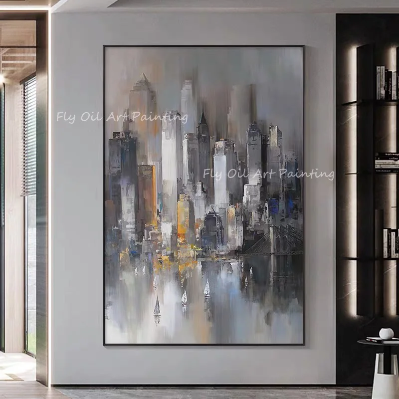 100% современная абстрактная картина маслом на холсте здание города ручной работы, настенное искусство для чтения, декор комнаты без рамки 
100% современная абстрактная картина маслом на холсте здание города ручной работы, настенное искусство для чтения, декор комнаты без рамки