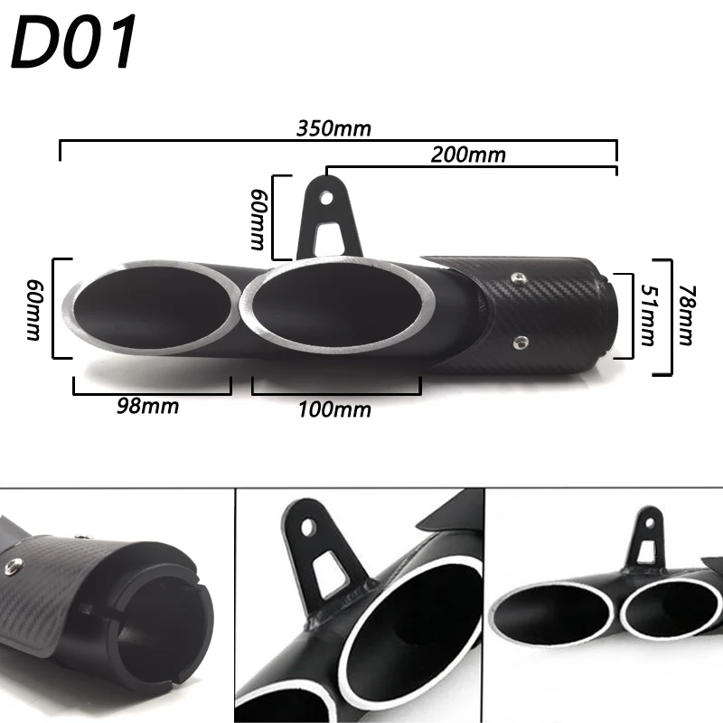 Motorcycle sports car modified R6R3TRK502Z900 ER6N FZ8N double out TOC carbon fiber cover exhaust pipe
Motorcycle sports car modified R6R3TRK502Z900 ER6N FZ8N double out TOC carbon fiber cover exhaust pipe