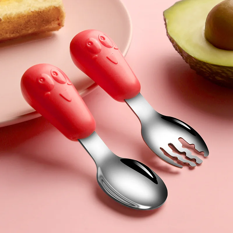 Baby Tableware Learn Eating Training Spoon Short Spoon Fork Set Infant Tableware Feeding Fork Baby Gadgets Children's Cutlery
Baby Tableware Learn Eating Training Spoon Short Spoon Fork Set Infant Tableware Feeding Fork Baby Gadgets Children's Cutlery