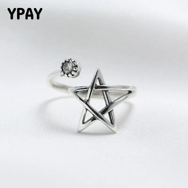 YPAY Vintage Hollow Star Adjustable Ring for Women Female 100% Real 925 Sterling Silver Zircon Bague Fine Party Jewelry YMR765
YPAY Vintage Hollow Star Adjustable Ring for Women Female 100% Real 925 Sterling Silver Zircon Bague Fine Party Jewelry YMR765