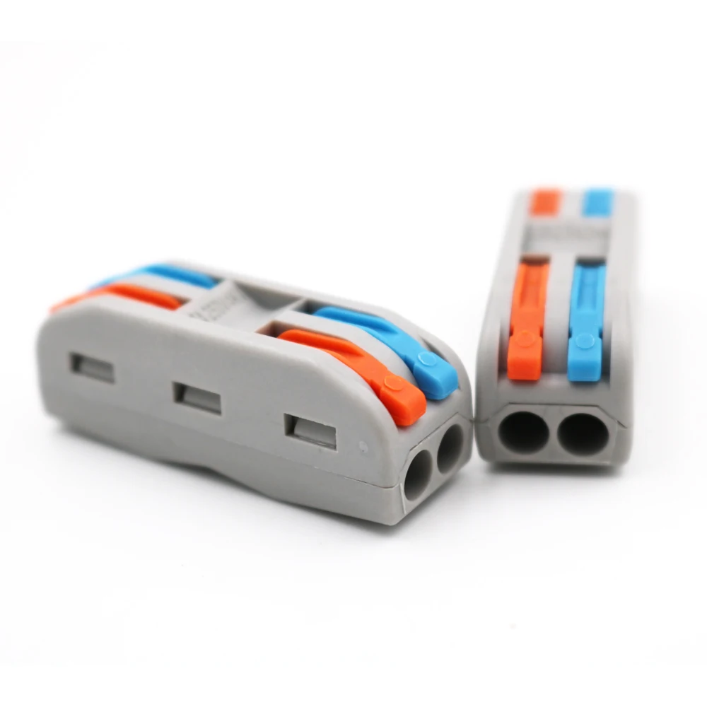 30pcs/box PT -2-2 2 Pin Mini Compact Wire Connectors Universal Wiring Cable Connector Push-In Terminal Block Lever 0.08-2.5mm2 |