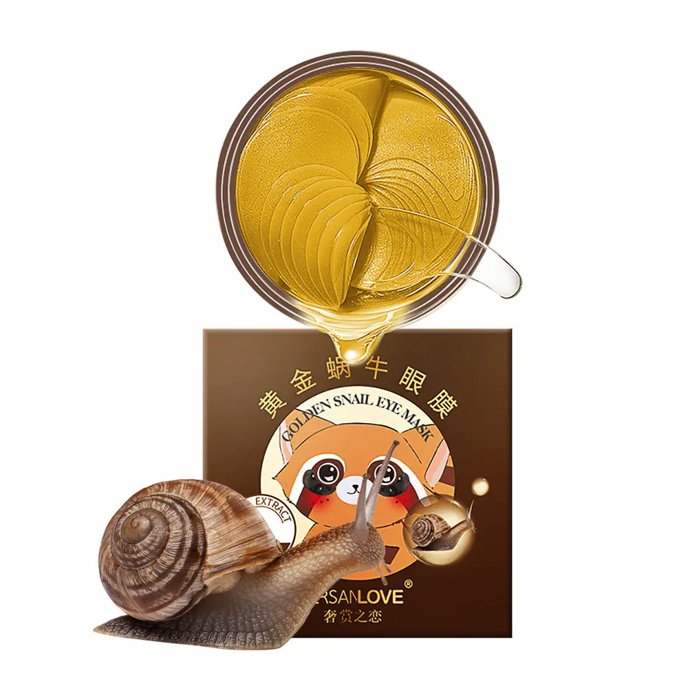 60PCS 30 Pair Golden Snail Eye Mask Moisturizing Brighten Remove Eye Bags Improve Dark Circles Sleep Mask Eye Patches Skin Care 
60PCS 30 Pair Golden Snail Eye Mask Moisturizing Brighten Remove Eye Bags Improve Dark Circles Sleep Mask Eye Patches Skin Care