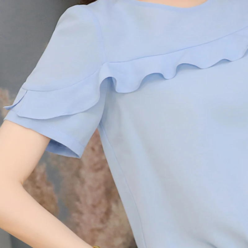 Shirts Women 2020 Summer Trendy Korean Loose Chiffon Short Sleeve Womens Ruffles Solid Female Lovely Soft Casual Elegant Fashion
Shirts Women 2020 Summer Trendy Korean Loose Chiffon Short Sleeve Womens Ruffles Solid Female Lovely Soft Casual Elegant Fashion