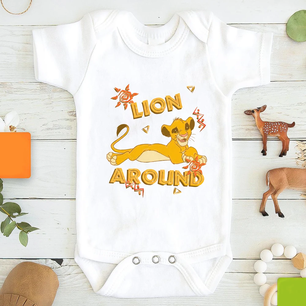 Disney Lion King Baby Newborn Boys And Girls Short Sleeve Simba Print Cute Toddler Cartoon Jumpsuit Set Bodysuits For Infants
Disney Lion King Baby Newborn Boys And Girls Short Sleeve Simba Print Cute Toddler Cartoon Jumpsuit Set Bodysuits For Infants