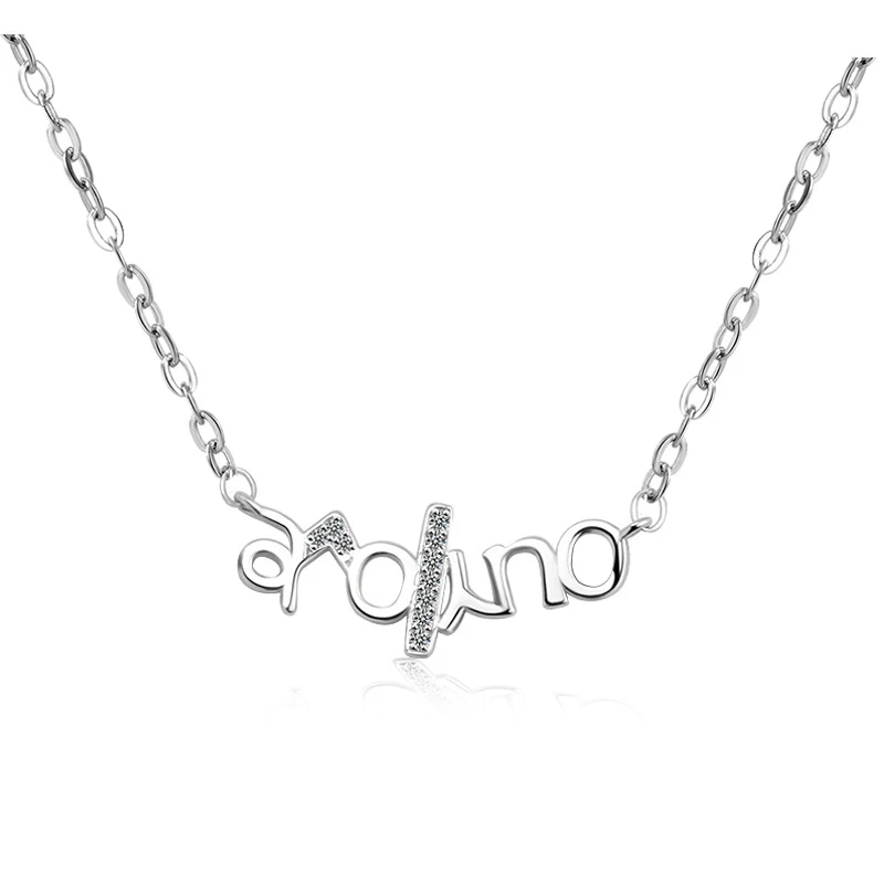 UFOORO S925 Sterling Silver Alphabet Necklace For Female 2019 Jewelry Fashion Micro Zircon Simple Clavicle Chain
UFOORO S925 Sterling Silver Alphabet Necklace For Female 2019 Jewelry Fashion Micro Zircon Simple Clavicle Chain