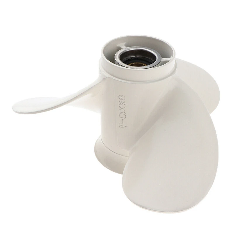 9 1/4 x 10-J1 Aluminum Alloy 3 Blade Outboard Motor Propeller for Yamaha 9.9-15 HP
9 1/4 x 10-J1 Aluminum Alloy 3 Blade Outboard Motor Propeller for Yamaha 9.9-15 HP