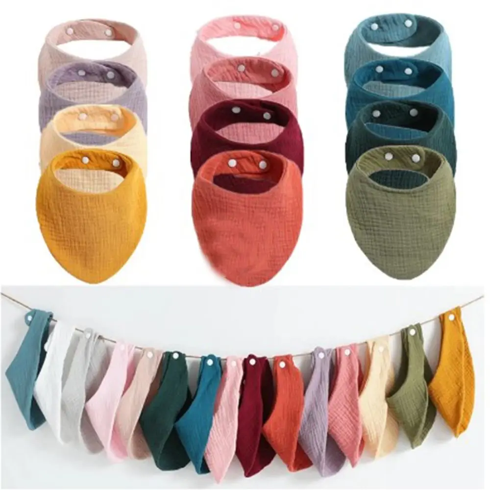 Cotton Baby Bibs Muslin Cotton Stuff Newborn Solid Color Snap Button Soft Triangle Saliva Towel Burp Cloth Feeding Drool Bibs
Cotton Baby Bibs Muslin Cotton Stuff Newborn Solid Color Snap Button Soft Triangle Saliva Towel Burp Cloth Feeding Drool Bibs