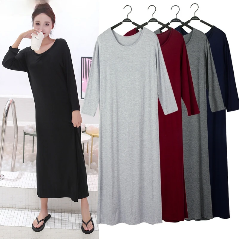 Dress Women Long Sleeve O-Neck Solid Simple All-match Korean Elegant Ladies Womens Dresses Trendy Soft Loose High Quality Casual
Dress Women Long Sleeve O-Neck Solid Simple All-match Korean Elegant Ladies Womens Dresses Trendy Soft Loose High Quality Casual