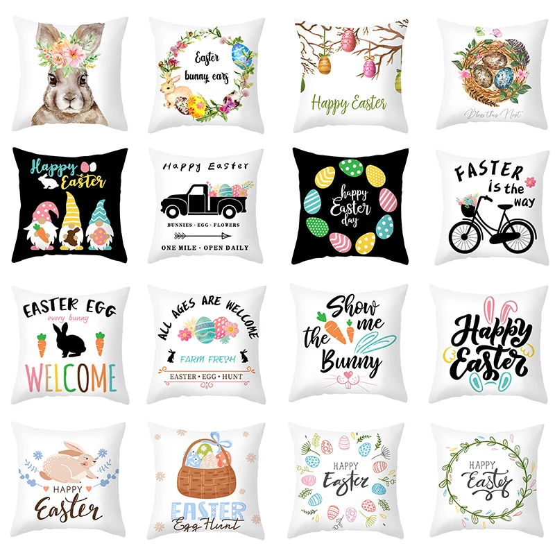 Easter Cushion Covers Easter Bunny Eggs Printed Pillowcase Throw Pillow Covers Decorative Pillow Case Home Decoration 45*45cm
Easter Cushion Covers Easter Bunny Eggs Printed Pillowcase Throw Pillow Covers Decorative Pillow Case Home Decoration 45*45cm