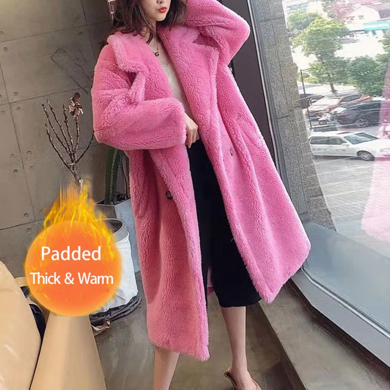 Heydress Женское зимнее пальто из искусственного меха теплое длинное с длинным