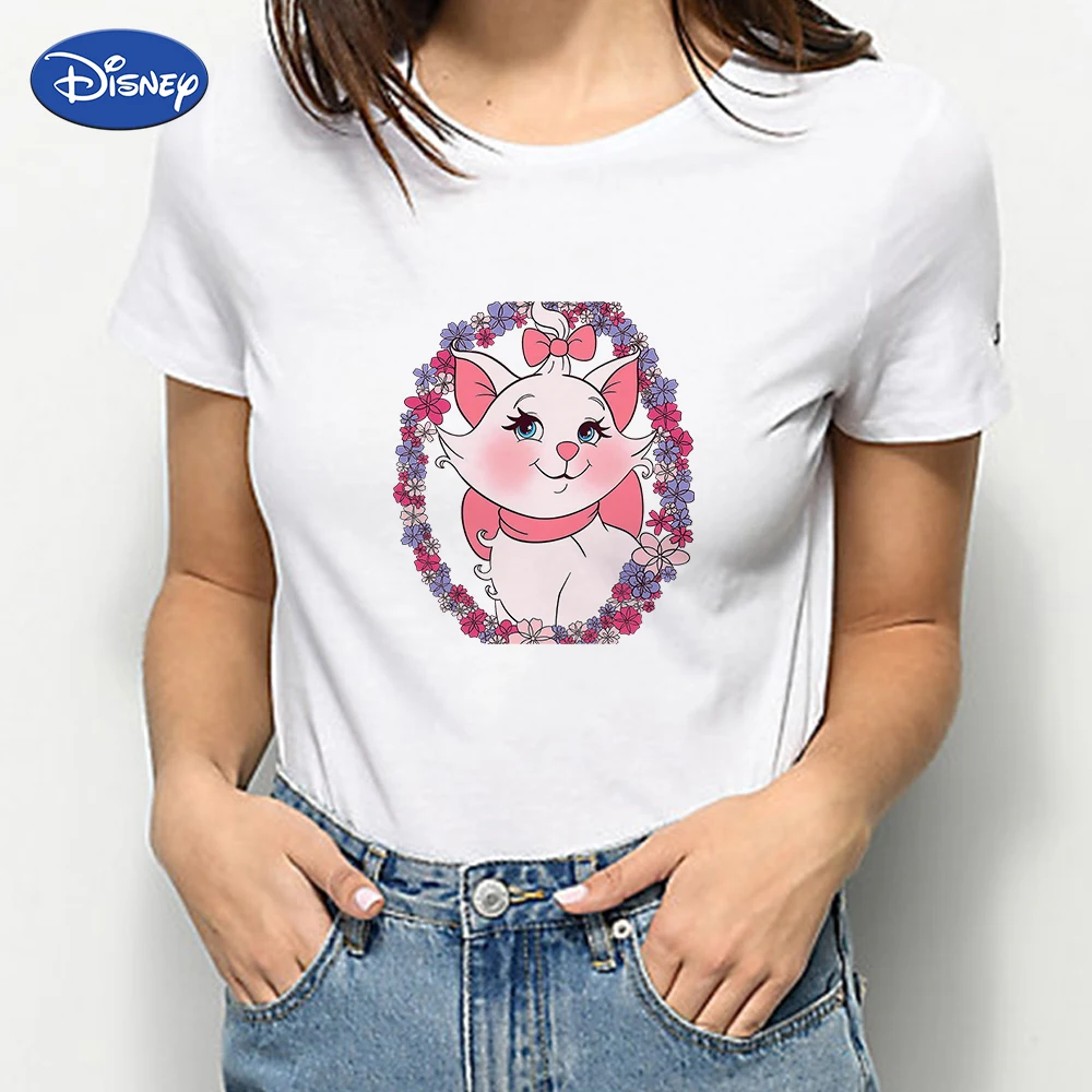 Disney Casual T Shirt Women Marie Cat Summer Top Crewneck Elegant White Short Sleeve Ulzzang Paris France Fashion 2021 Elegant
Disney Casual T Shirt Women Marie Cat Summer Top Crewneck Elegant White Short Sleeve Ulzzang Paris France Fashion 2021 Elegant