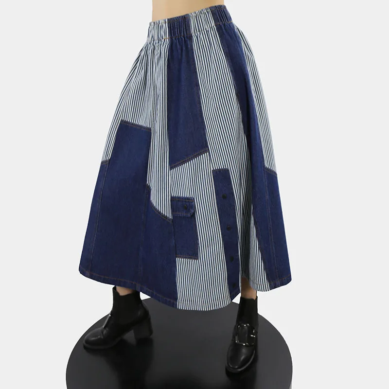 SuperAen 2022 New Striped Patchwork A-LINE Casual Woman Skirts Ankle-Length Cotton
SuperAen 2022 New Striped Patchwork A-LINE Casual Woman Skirts Ankle-Length Cotton