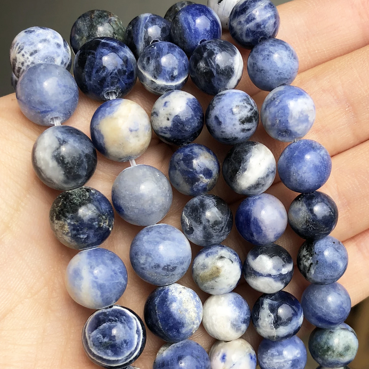 Natural Stone Smooth New Sodalite Round Loose Spacer Beads for Jewelry Making DIY Bracelet Necklace Accessories 15inch 4-12mm
Natural Stone Smooth New Sodalite Round Loose Spacer Beads for Jewelry Making DIY Bracelet Necklace Accessories 15inch 4-12mm