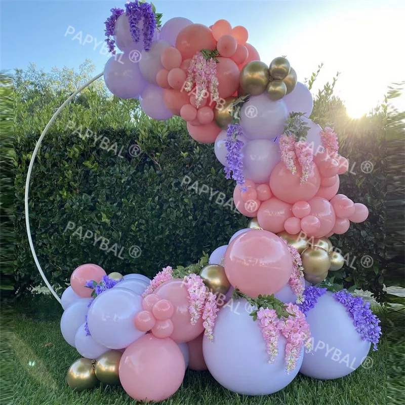 

91Pcs Purple Latex Balloon Garland Arch Kit Macaron Pink Balloon Set Romantic Wedding DIY Decoration Birthday Globos Supplies