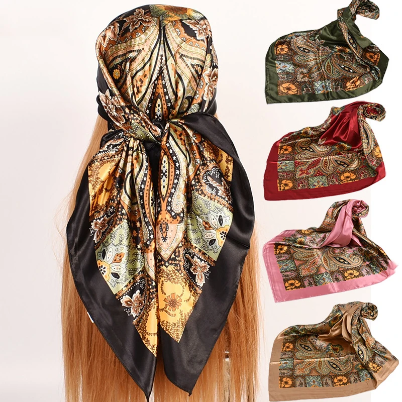 Print Silk Shawl Foulard Women Scarf 90*90cm Large Square Satin Silk Like Lightweight Scarfs Female Head Wraps Headband Bandana
Print Silk Shawl Foulard Women Scarf 90*90cm Large Square Satin Silk Like Lightweight Scarfs Female Head Wraps Headband Bandana