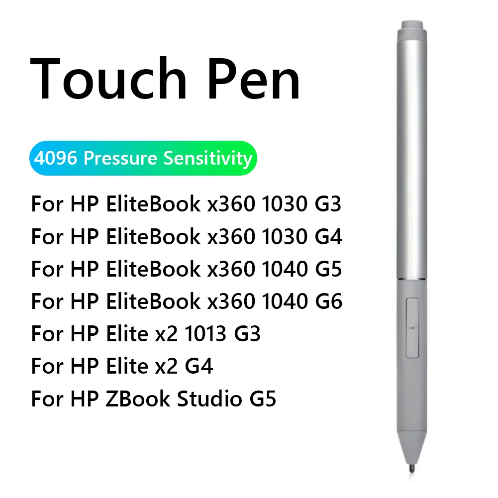 4096 Touch Screen Pen for HP EliteBook X360 1030 G3/Elite X2 1013 Rechargeable Active Pencil with Refill Drawing Writing Pen
4096 Touch Screen Pen for HP EliteBook X360 1030 G3/Elite X2 1013 Rechargeable Active Pencil with Refill Drawing Writing Pen
