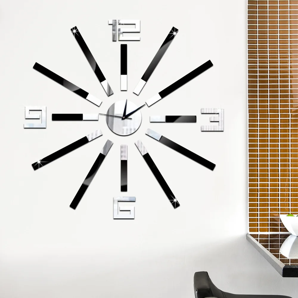 GZ035 Diy creative home mirror wall clock Study bedroom living room background Wall J mute wall clock 
GZ035 Diy creative home mirror wall clock Study bedroom living room background Wall J mute wall clock