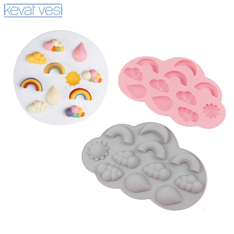 Cloud Fondant Mousse Chocolate Mold Water Drop Cake Mold Rainbow Sun Candy Silicone Mold Kitchen Baking Tools
Cloud Fondant Mousse Chocolate Mold Water Drop Cake Mold Rainbow Sun Candy Silicone Mold Kitchen Baking Tools