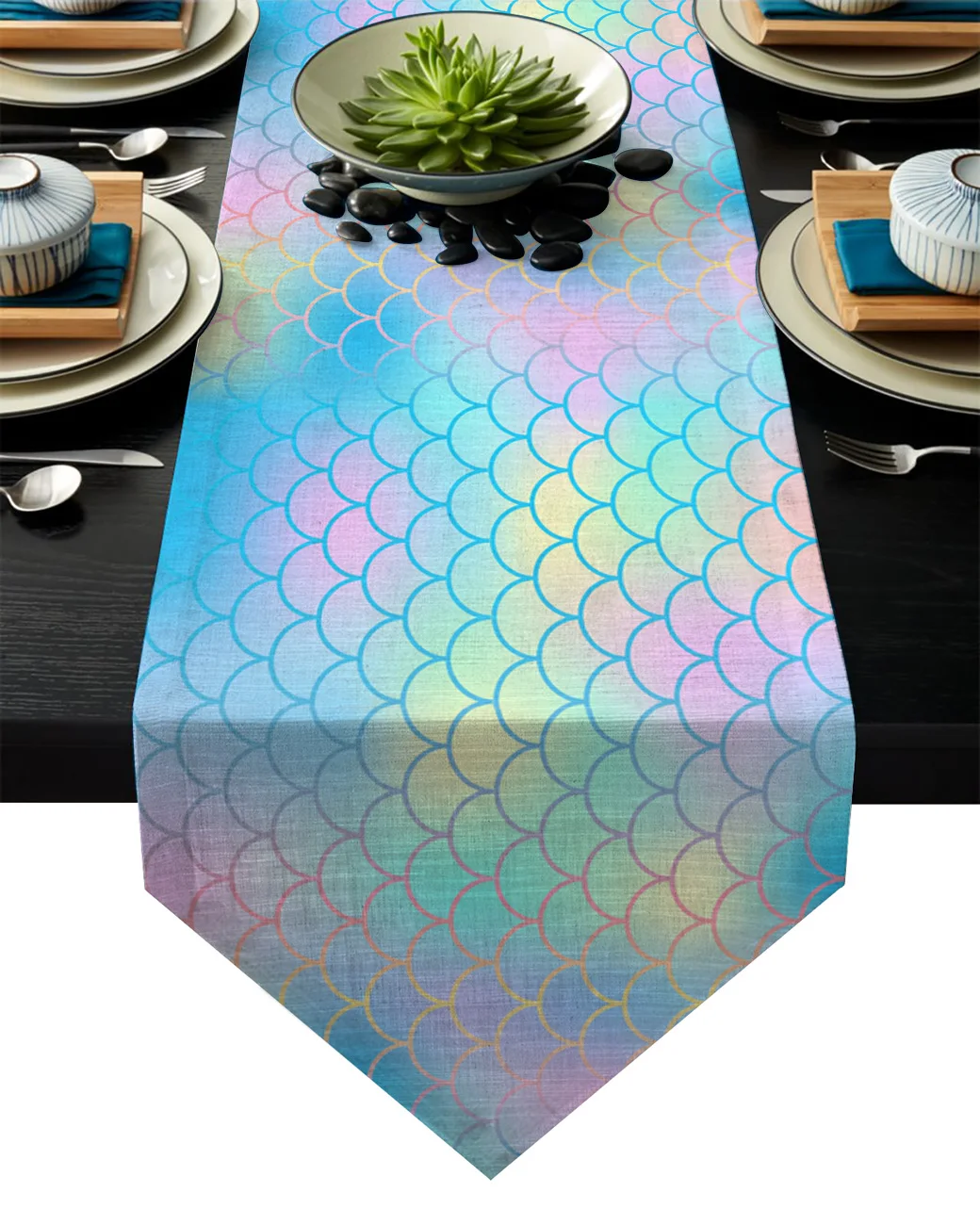 Современный Настольный бегун с рыбьими весами Русалочка с цветной печатью настольный бегун s для свадебной вечеринки украшения для дома по...
Современный Настольный бегун с рыбьими весами Русалочка с цветной печатью настольный бегун s для свадебной вечеринки украшения для дома по...