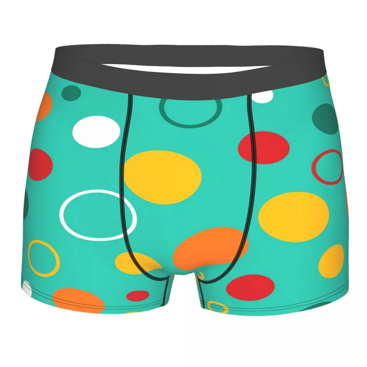 

Mens Boxer Briefs Colorful Polka Dots Brief Underwear Pouch Soft Man Boys Trunks Underpants