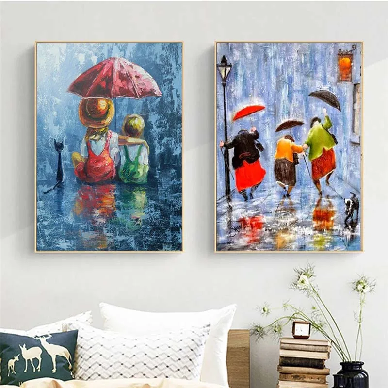Abstract Girl Boy Holding Umbrella Oil Paintings on Canvas Graffiti Art Print Posters Modern Home Living Room Wall Decor Picture
Abstract Girl Boy Holding Umbrella Oil Paintings on Canvas Graffiti Art Print Posters Modern Home Living Room Wall Decor Picture
