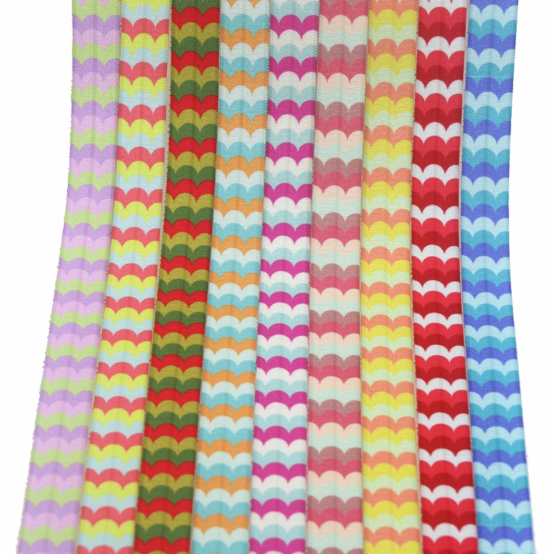 DUWES 5/8'' 50yards fish scale stripe chev color printed Fold Elastic FOE stretch ribbon hairbow headwear headband DIY OEM D1357
DUWES 5/8'' 50yards fish scale stripe chev color printed Fold Elastic FOE stretch ribbon hairbow headwear headband DIY OEM D1357
