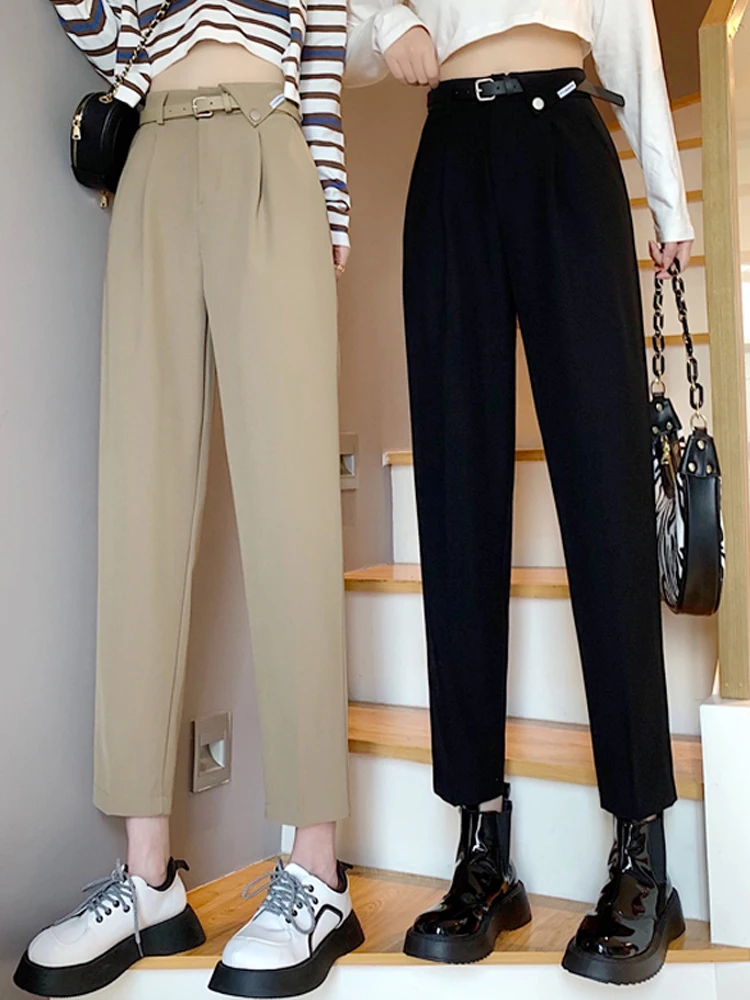 Костюмные брюки, женские свободные прямые, на весну и осень, сезон 2021, новый стиль, с завышенной талией, тонкие, повседневные брюки,
Костюмные брюки, женские свободные прямые, на весну и осень, сезон 2021, новый стиль, с завышенной талией, тонкие, повседневные брюки,