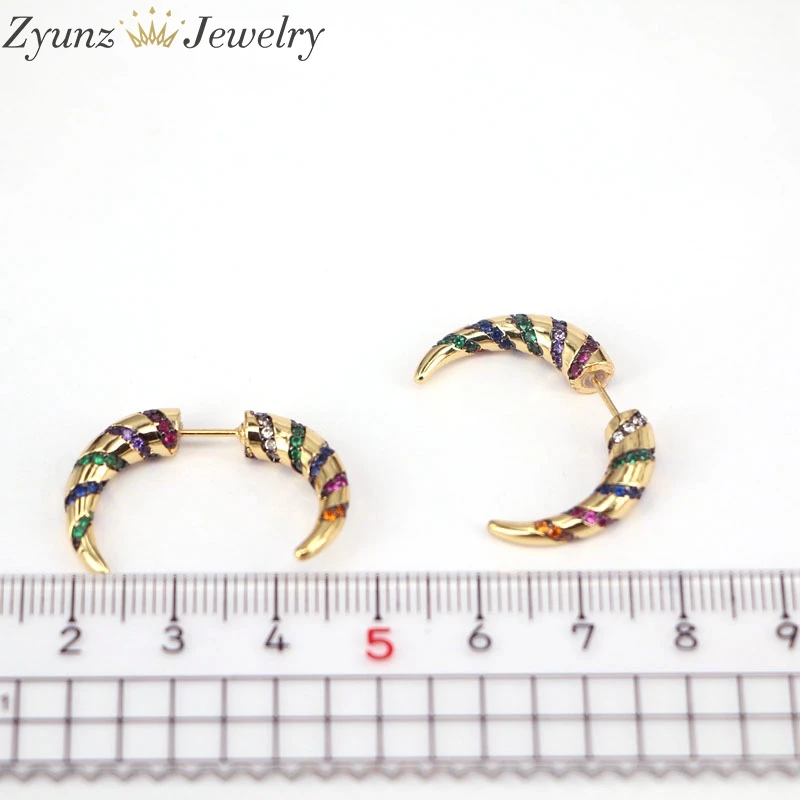 5Pairs, CZ Rainbow Zircon Horn Stud Earrings For Women Crescent Moon Earrings Crystal Women Jewelry Gifts
5Pairs, CZ Rainbow Zircon Horn Stud Earrings For Women Crescent Moon Earrings Crystal Women Jewelry Gifts