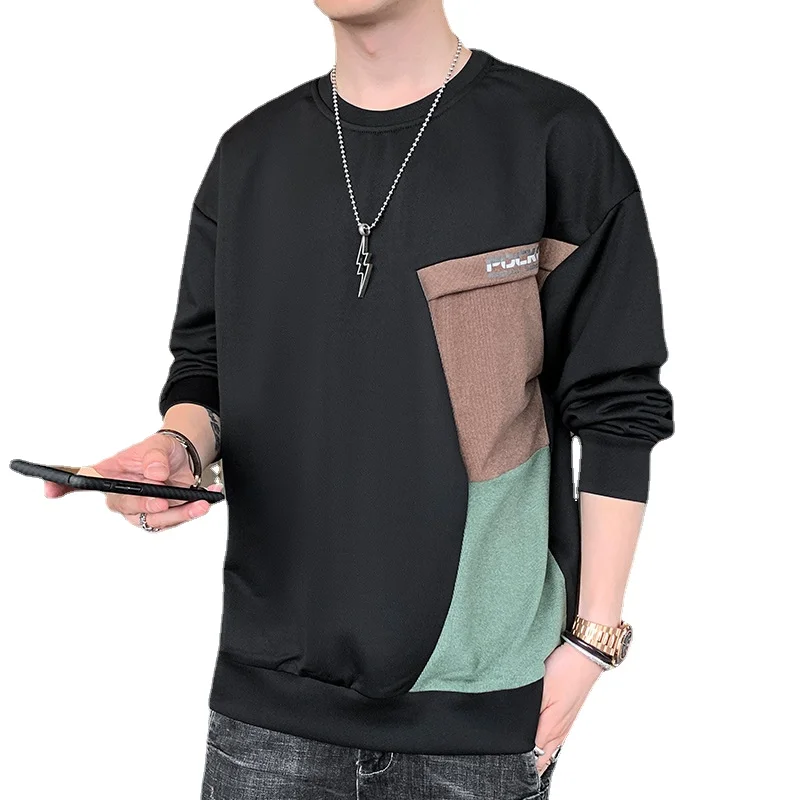 Men's T-shirt spring and autumn new loose Pullover color matching men's long sleeve T-shirt fashion trend
Men's T-shirt spring and autumn new loose Pullover color matching men's long sleeve T-shirt fashion trend
