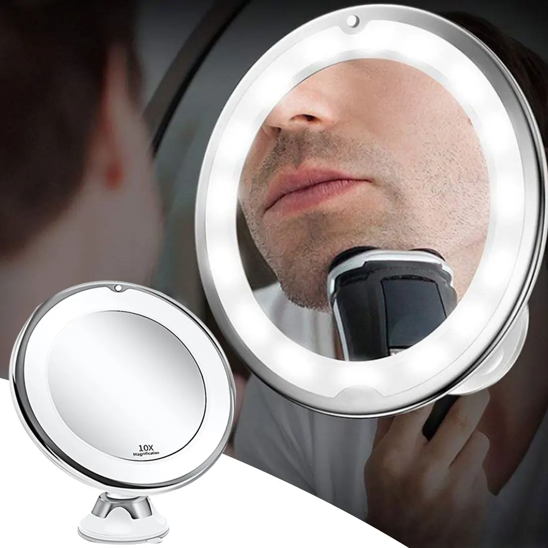 Flexible Makeup Mirror 10X Magnifying Mirrors LED Lighted Touch Screen Vanity Mirror Portable Dressing Table Cosmetic Mirrors
Flexible Makeup Mirror 10X Magnifying Mirrors LED Lighted Touch Screen Vanity Mirror Portable Dressing Table Cosmetic Mirrors