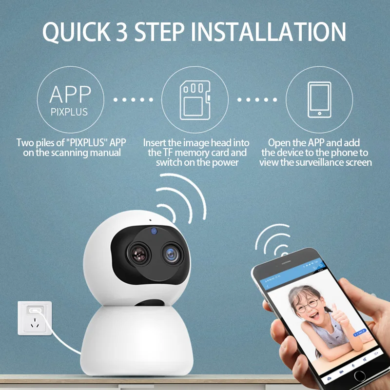 PTZ Rotation 1080P IP Camera Security Camera WiFi Wireless CCTV Camera Surveillance IR Night Vision Baby Monitor Pet Camera
PTZ Rotation 1080P IP Camera Security Camera WiFi Wireless CCTV Camera Surveillance IR Night Vision Baby Monitor Pet Camera