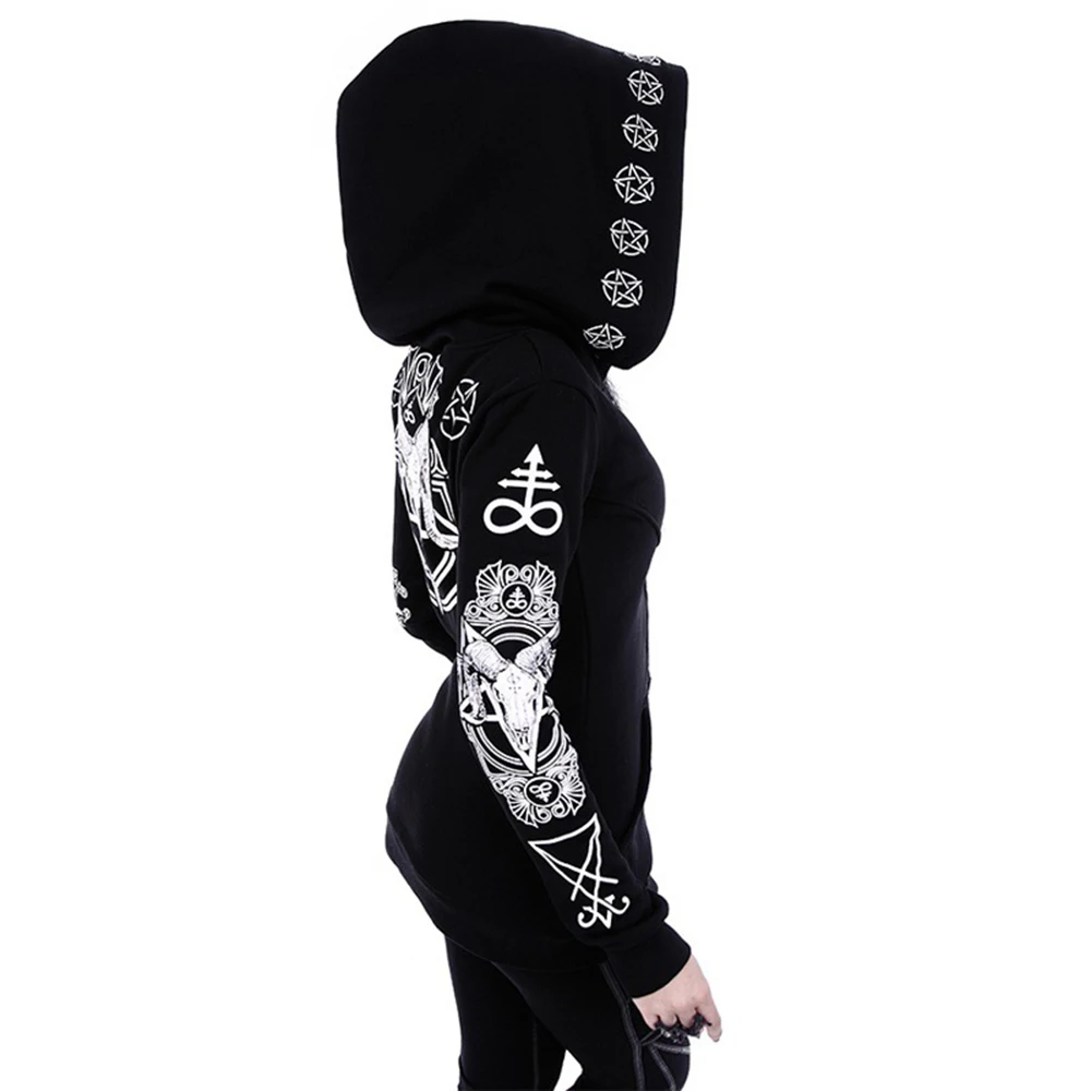 Gothic Print Black Hoodie Sweatshirt Women Plus Size Tops Punk Hooded Hipster Streetwear Spring Fall 5XL Goth Girls Hoodies
Gothic Print Black Hoodie Sweatshirt Women Plus Size Tops Punk Hooded Hipster Streetwear Spring Fall 5XL Goth Girls Hoodies