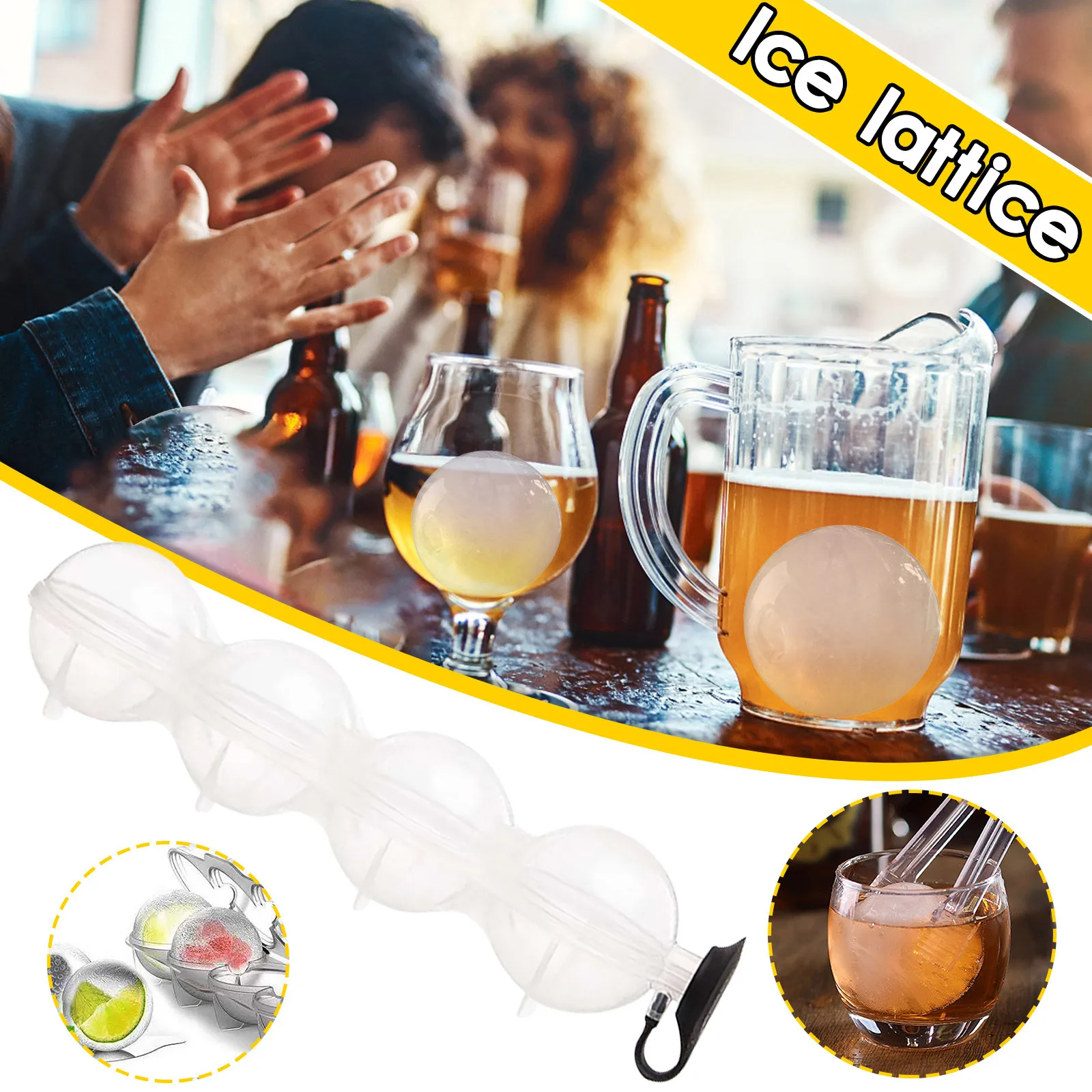 4 Cavity Ice Cube Maker Form For Ice Flexible Silicone Whiskey Cocktail Diy Round Ice Ball Ice Grid Party For Bar Kitchen Tool
4 Cavity Ice Cube Maker Form For Ice Flexible Silicone Whiskey Cocktail Diy Round Ice Ball Ice Grid Party For Bar Kitchen Tool