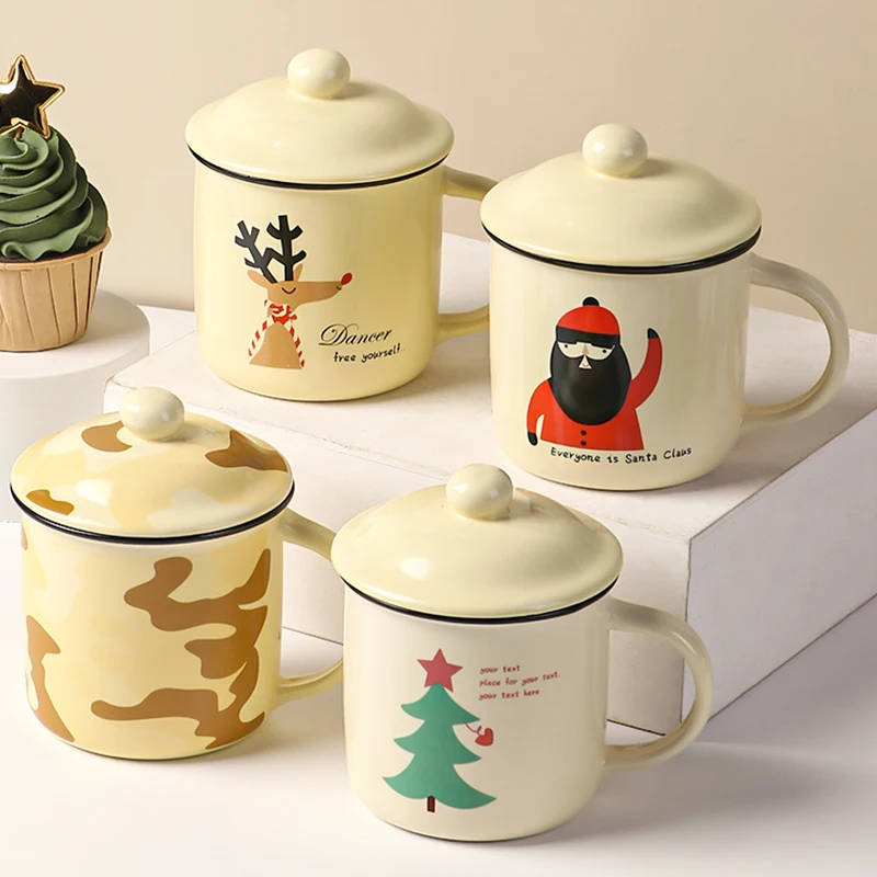 Ink Christmas imitation enamel creative mug household drinking cups tea cup with lid office coffee cup
Ink Christmas imitation enamel creative mug household drinking cups tea cup with lid office coffee cup
