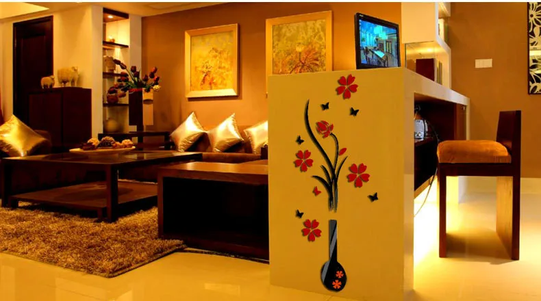 QT-0057 DIY Vase Flower Tree Crystal Acrylic 3D Wall Stickers Decal Vase Acrylic Sticker Flower In Vase Home Decor Sticker 
QT-0057 DIY Vase Flower Tree Crystal Acrylic 3D Wall Stickers Decal Vase Acrylic Sticker Flower In Vase Home Decor Sticker