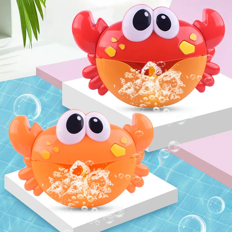 Bubble Crab Frog Baby Bath Musical Toys Kids Bathtub Soap Automatic Bubble Maker Baby Bathroom Toy for Children Shower Game Gift
Bubble Crab Frog Baby Bath Musical Toys Kids Bathtub Soap Automatic Bubble Maker Baby Bathroom Toy for Children Shower Game Gift