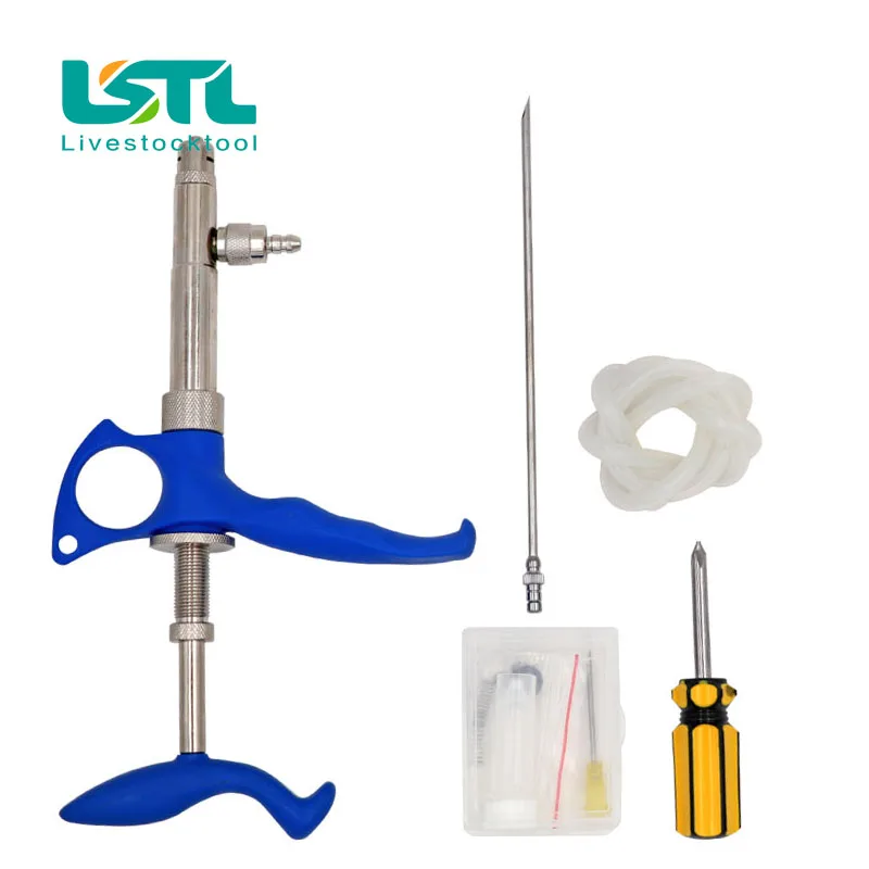 Veterinary Animal Continuous Injection Automatic Vaccine Syringe Livestock Pig Goat Chicken Duck Veterinary Tools
Veterinary Animal Continuous Injection Automatic Vaccine Syringe Livestock Pig Goat Chicken Duck Veterinary Tools