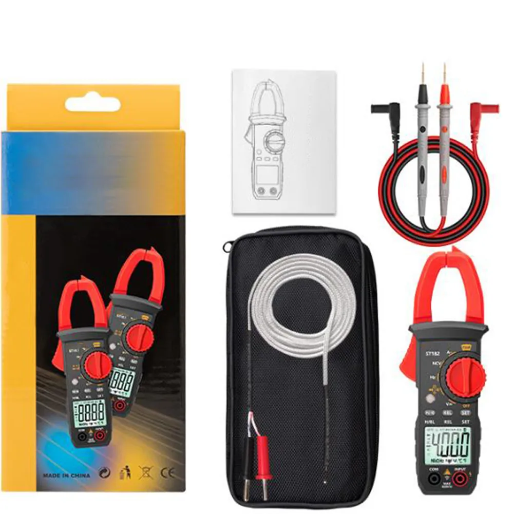 ST182 LCD Digital Multimeter Handheld Clamp Meter Backlight RC Lithium Battery Tester Low Voltage Alarm CATIV 600V 1000V AC DC
ST182 LCD Digital Multimeter Handheld Clamp Meter Backlight RC Lithium Battery Tester Low Voltage Alarm CATIV 600V 1000V AC DC
