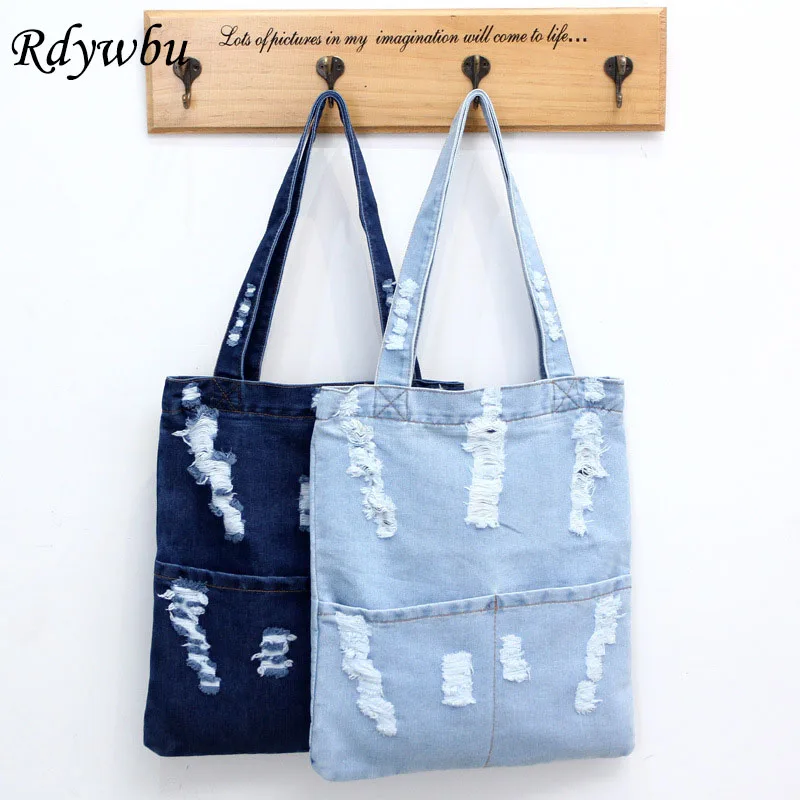 Women Denim Shoulder Bag With 2 Pockets Eco Reusable Portable Tote Hand Bags Large Canpacity Washed Blue Jeans Travel Bolsa B816
Women Denim Shoulder Bag With 2 Pockets Eco Reusable Portable Tote Hand Bags Large Canpacity Washed Blue Jeans Travel Bolsa B816