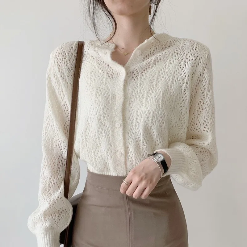 Genayooa Autumn Knit Cardigan Women 2020 Long Sleeve O Neck Mohair Cardigan Women Solid Hollow Out Office Ladies Jumper Korean
Genayooa Autumn Knit Cardigan Women 2020 Long Sleeve O Neck Mohair Cardigan Women Solid Hollow Out Office Ladies Jumper Korean