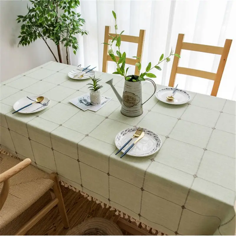 Fashion Simple Cotton Linen Plaid Tablecloth With Tassel Rectangle Table Cloth Dust Cover
Fashion Simple Cotton Linen Plaid Tablecloth With Tassel Rectangle Table Cloth Dust Cover