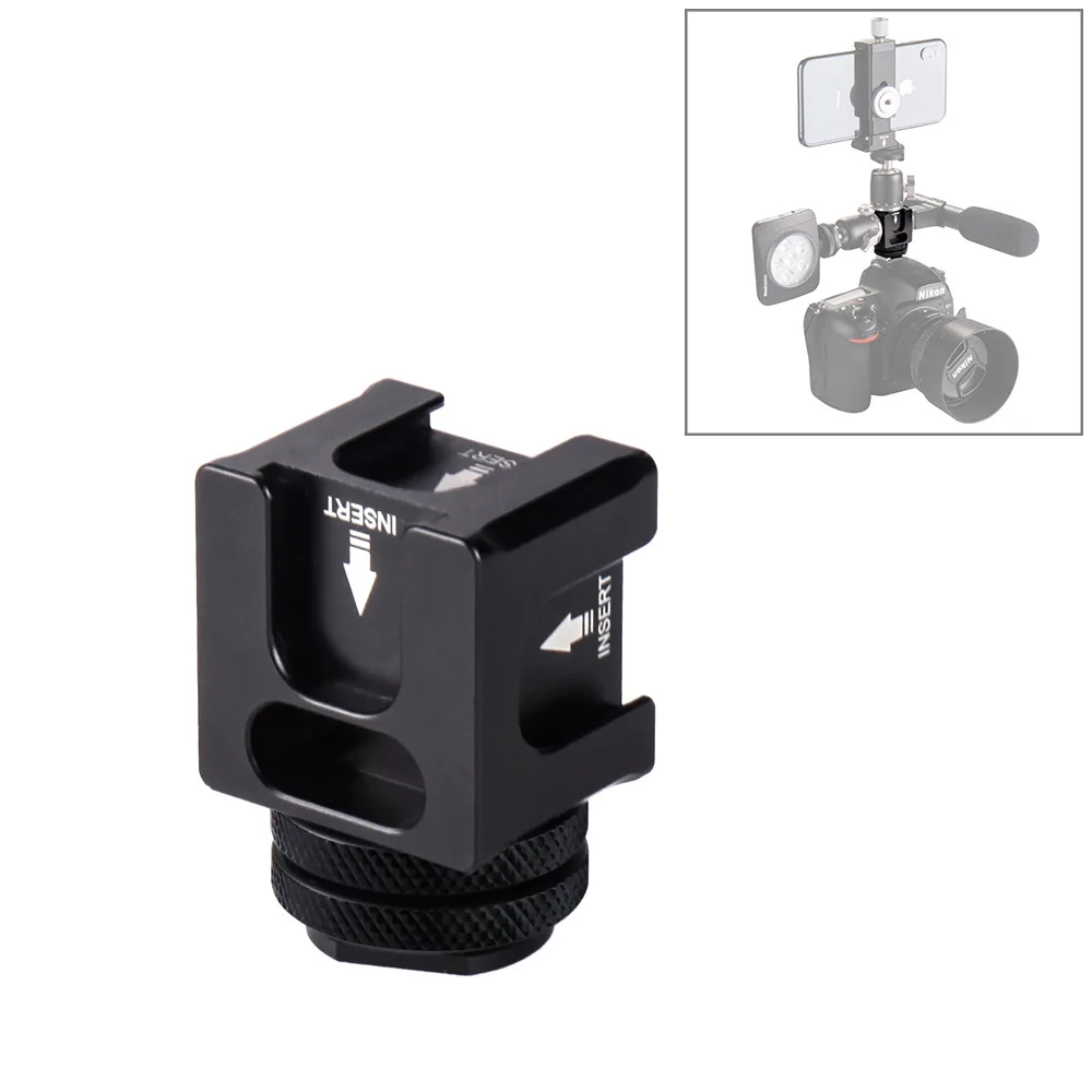 Aluminum Alloy Cold Shoe Adaptor Mounts Holder for LED Flash Light Microphones
Aluminum Alloy Cold Shoe Adaptor Mounts Holder for LED Flash Light Microphones