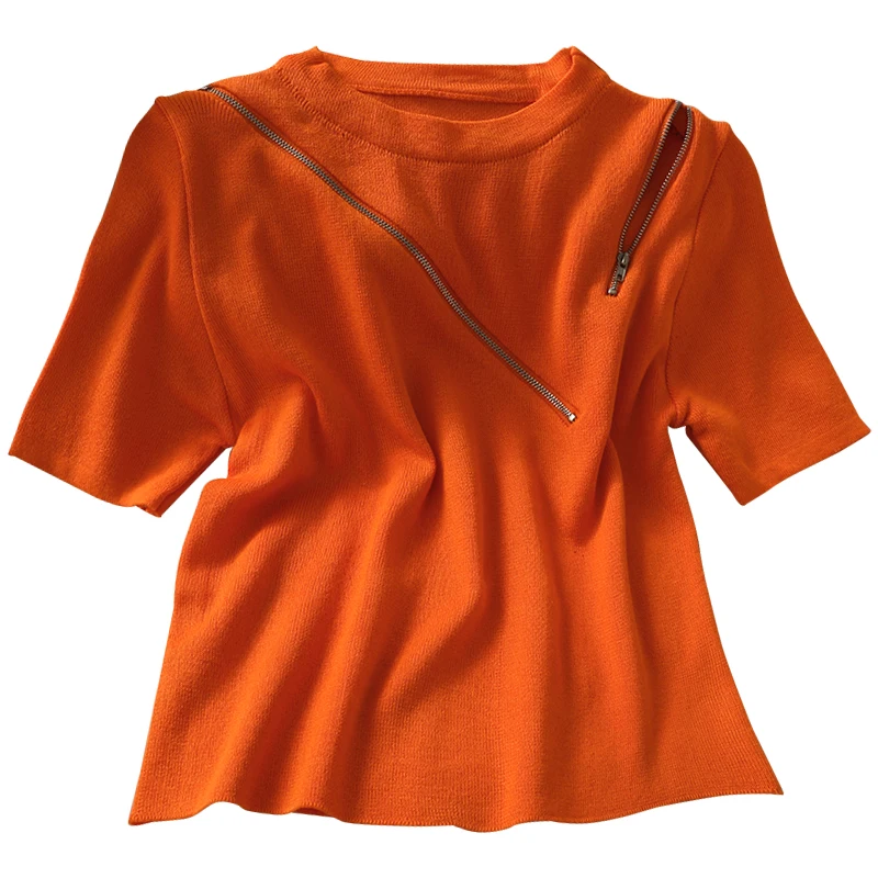 Women Fashion Bodycon Zipper Hollow Short Sleeves Knitted Blouse Lady Sweet Casual Outdoor Top Girls Elegant Daily Basic Shirt
Women Fashion Bodycon Zipper Hollow Short Sleeves Knitted Blouse Lady Sweet Casual Outdoor Top Girls Elegant Daily Basic Shirt