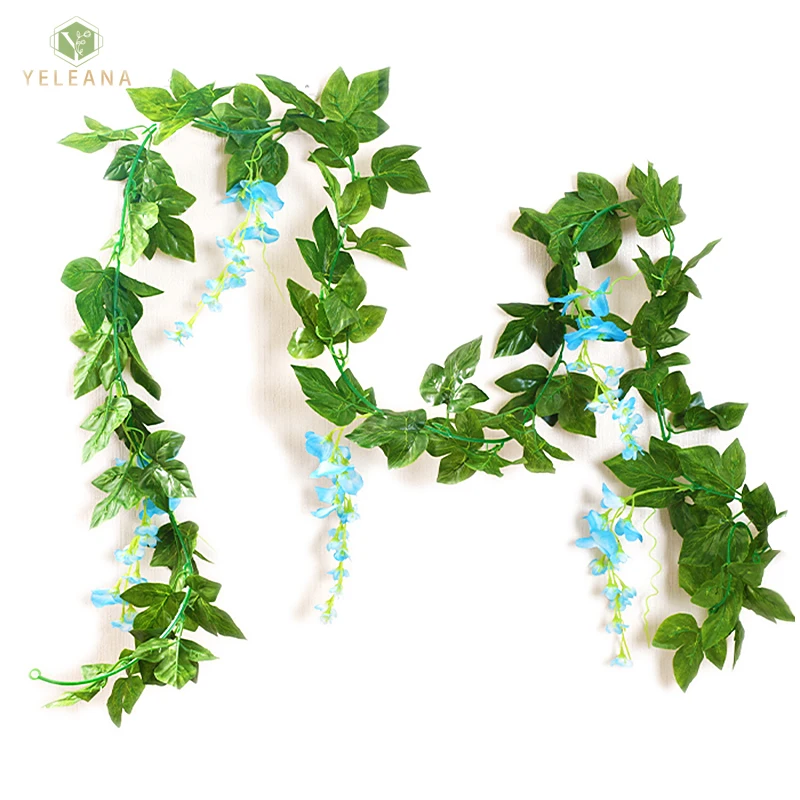 175CM Wisteria Vine Artificial Flowers Garland Arch Hanging Home Garden Silk Flowers for A Wedding Decoration Wreath
175CM Wisteria Vine Artificial Flowers Garland Arch Hanging Home Garden Silk Flowers for A Wedding Decoration Wreath