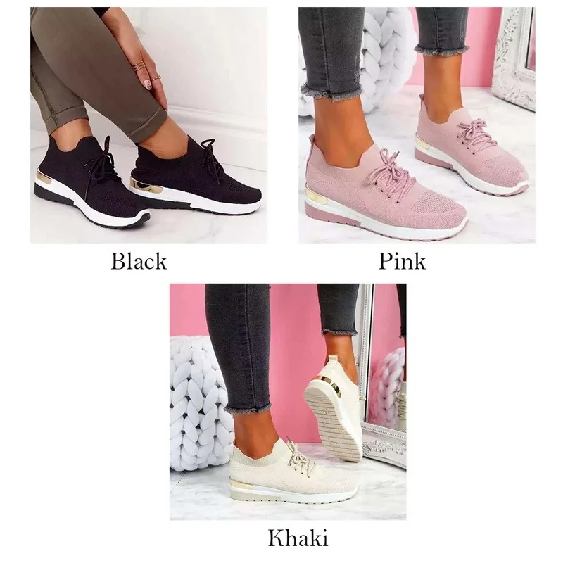 New Female Footwear Women Sneakers Ladies Solid Color Vulcanized Shoes Lace-Up Round Toe Wedge Ladies Outdoor Casual Shoes
New Female Footwear Women Sneakers Ladies Solid Color Vulcanized Shoes Lace-Up Round Toe Wedge Ladies Outdoor Casual Shoes